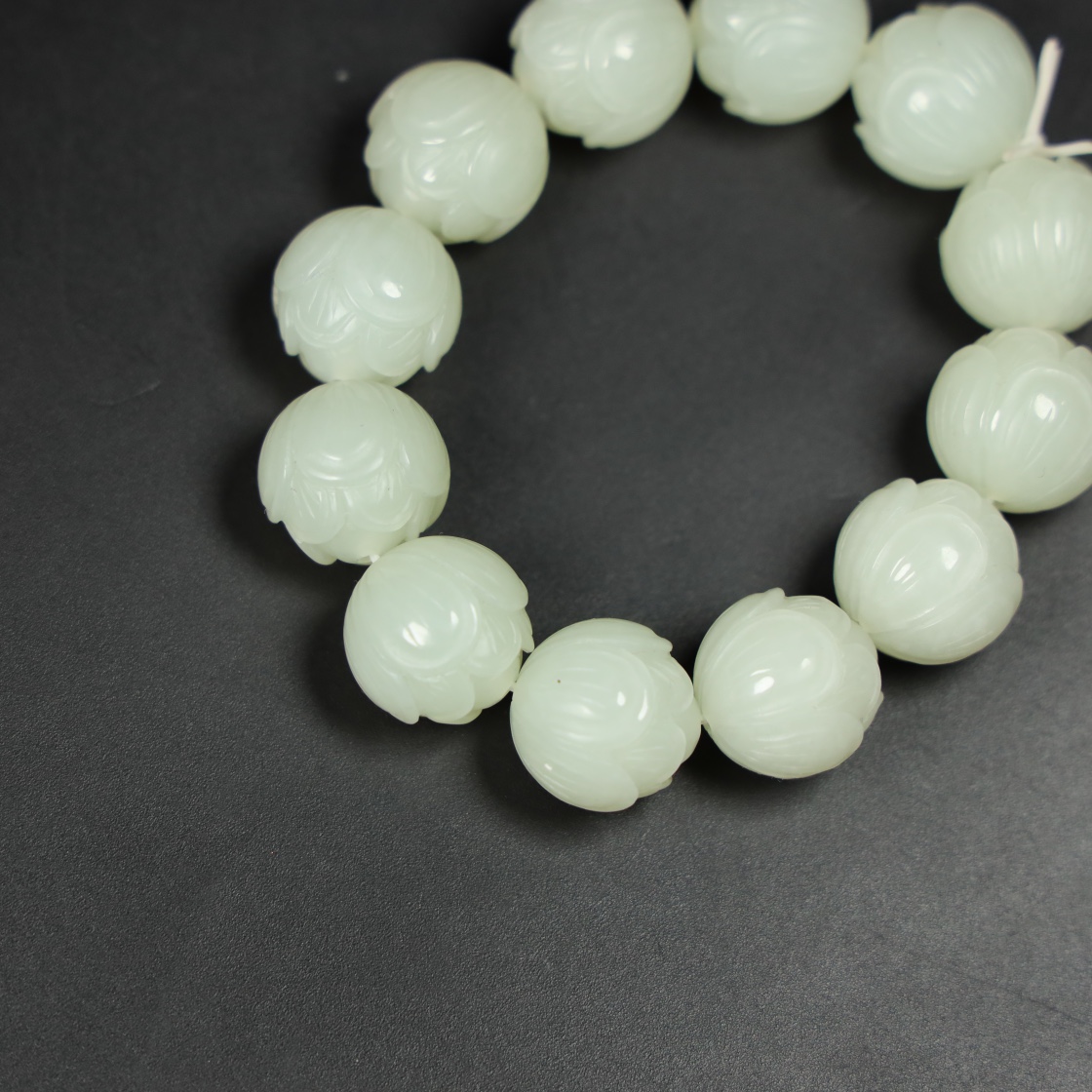 Chinese Natural Jade Carved Bracelet