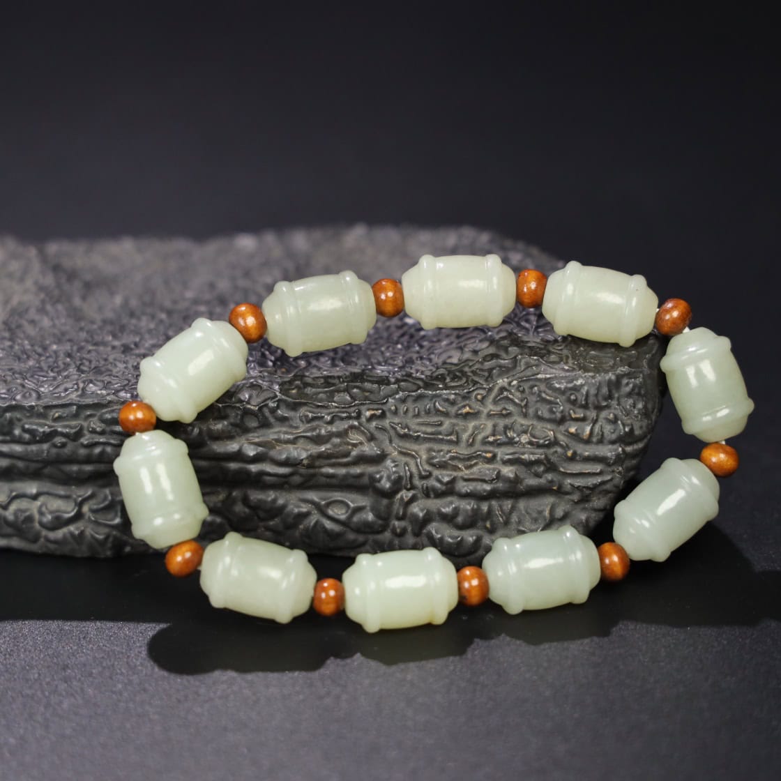 Chinese Natural Jade Carved Bracelet