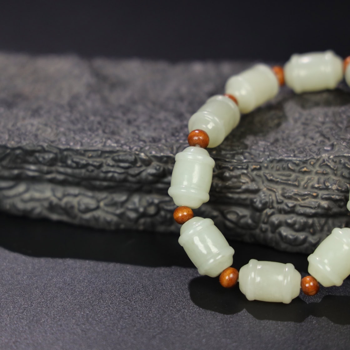 Chinese Natural Jade Carved Bracelet