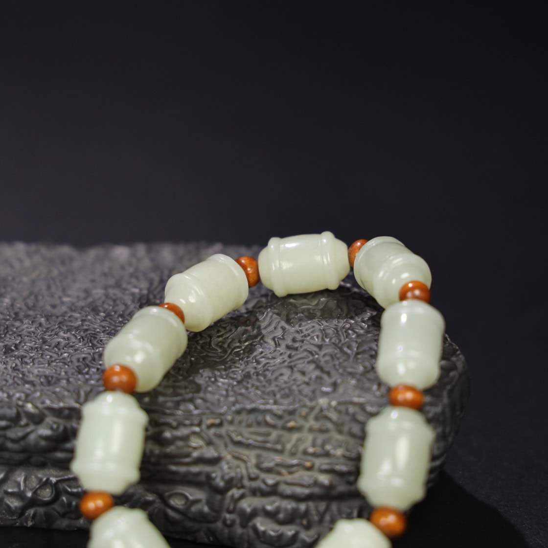 Chinese Natural Jade Carved Bracelet