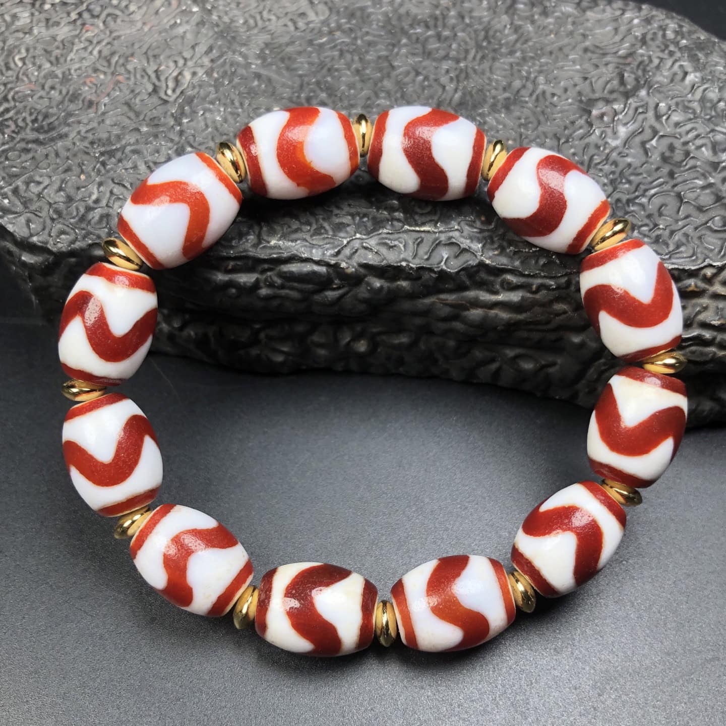 Chinese Natural Jade Carved Bracelet