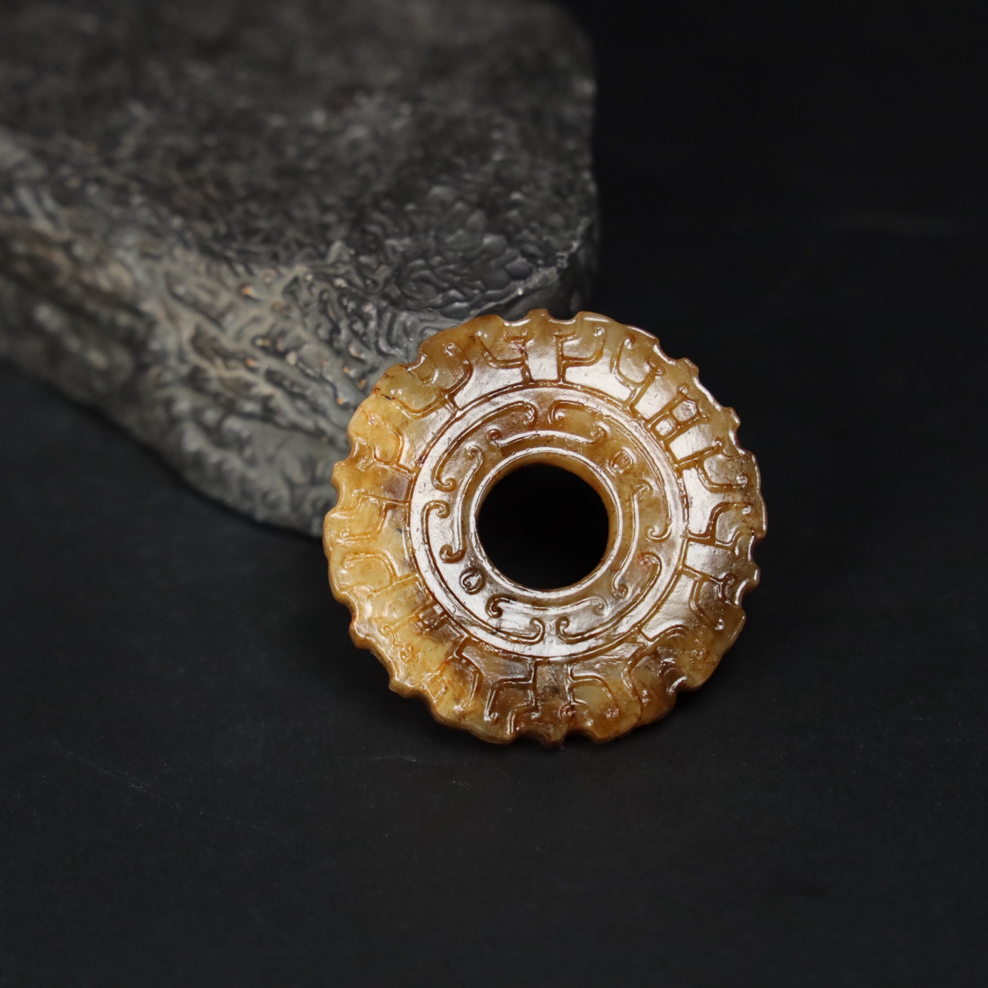 Chinese Natural Jade Carved Pendant