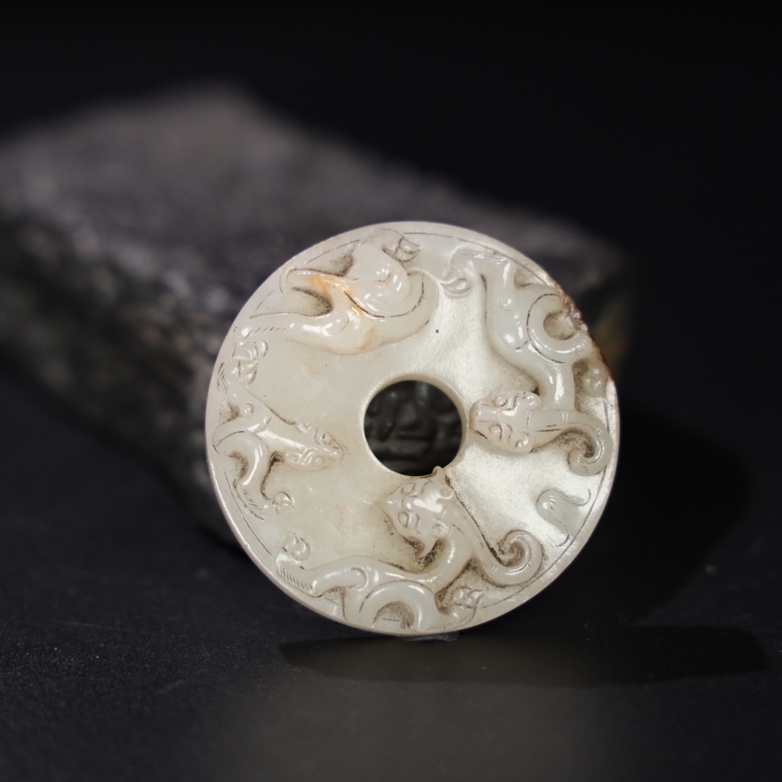 Chinese Natural Jade Carved Pendant