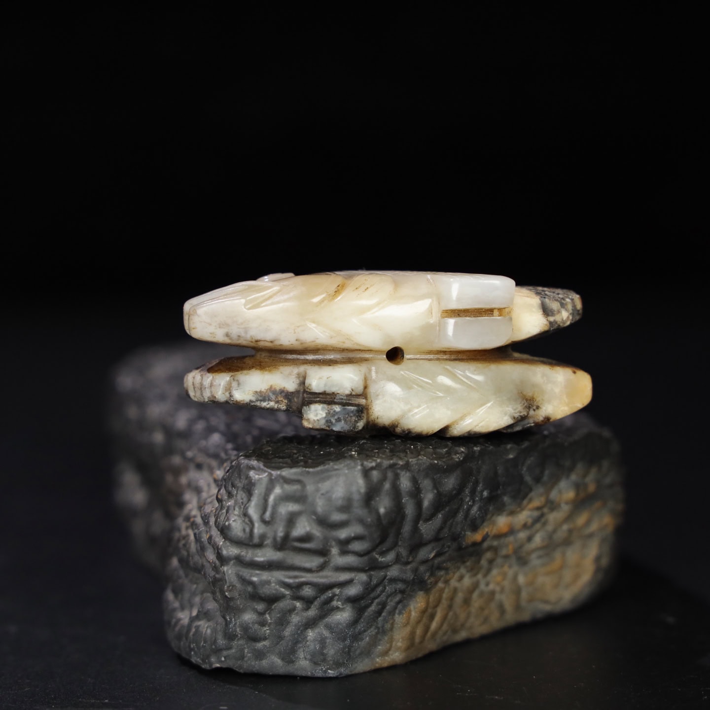 Chinese Natural Jade Carved Fish
