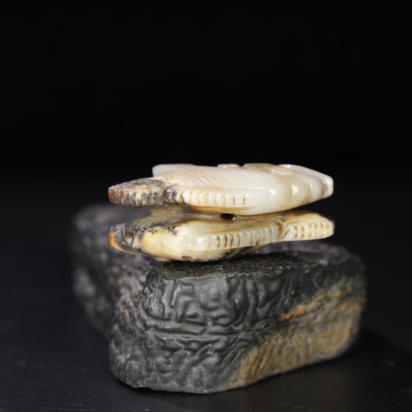 Chinese Natural Jade Carved Fish