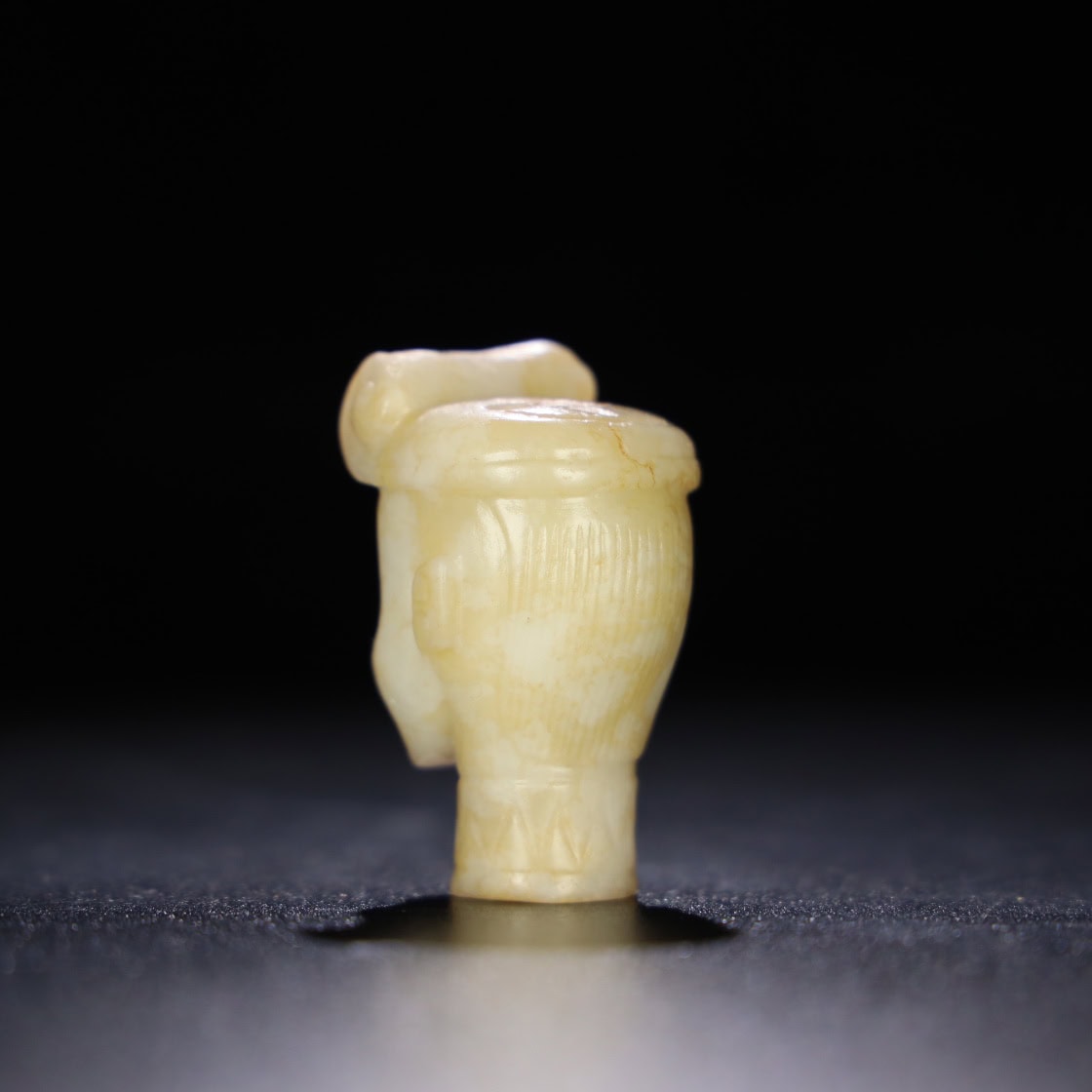 Chinese Natural Jade Carved Human heads