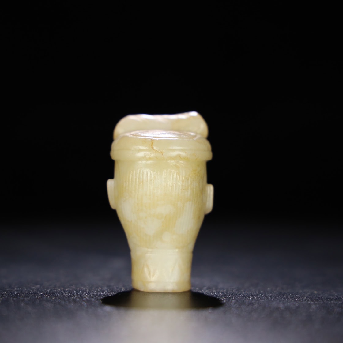 Chinese Natural Jade Carved Human heads