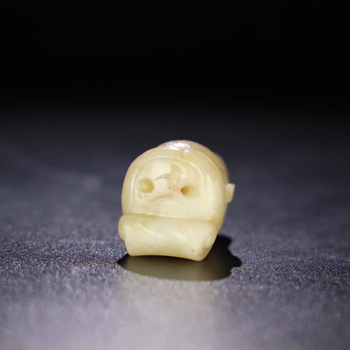 Chinese Natural Jade Carved Human heads