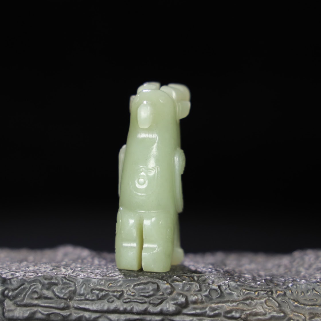 Chinese Natural Jade Carved Bird