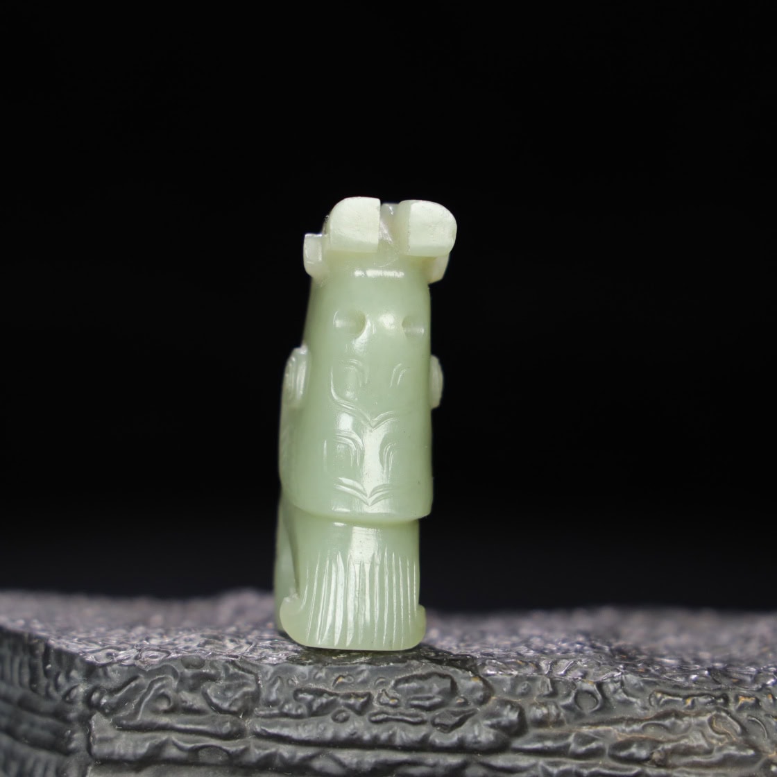 Chinese Natural Jade Carved Bird