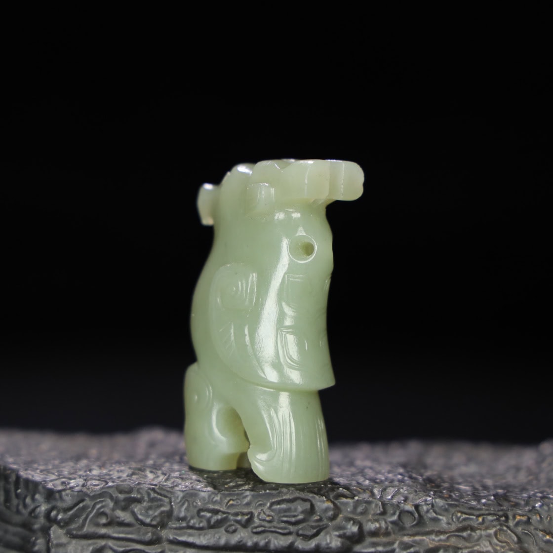 Chinese Natural Jade Carved Bird