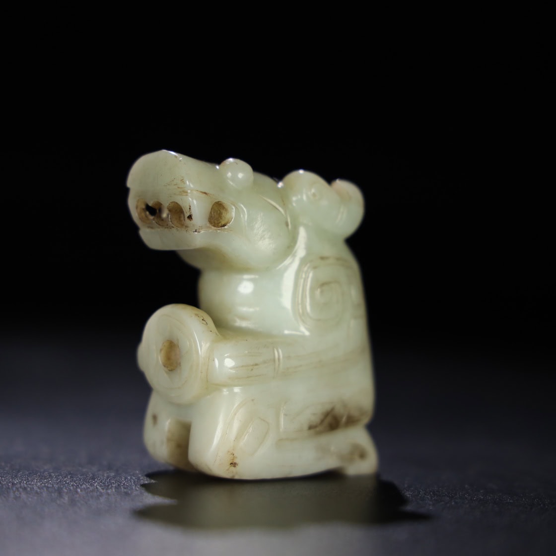Chinese Natural Jade Carved Bird