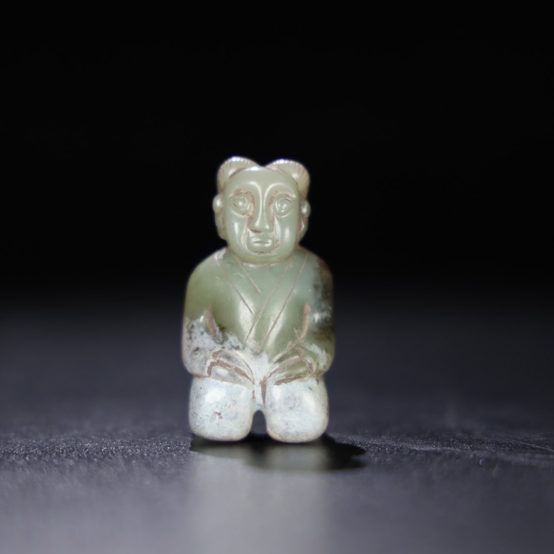 Chinese Natural Jade Carved Nobleman