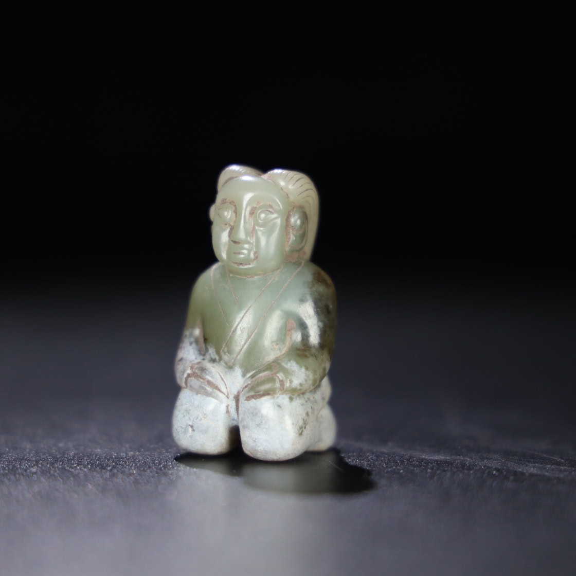 Chinese Natural Jade Carved Nobleman