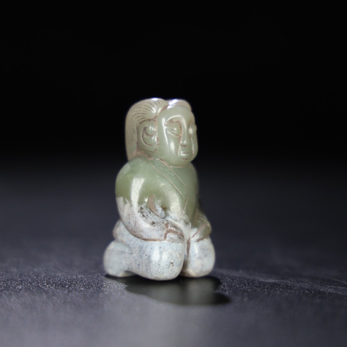 Chinese Natural Jade Carved Nobleman