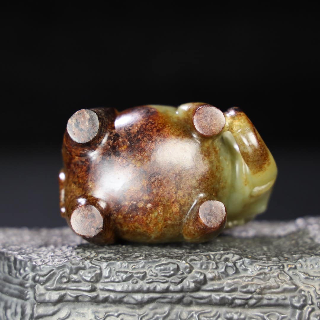 Chinese Natural Jade Carved Elephants