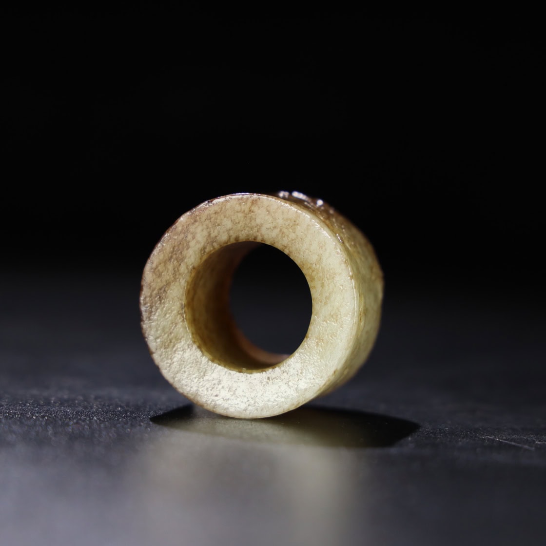 Chinese Natural Jade Carved Ring Finger