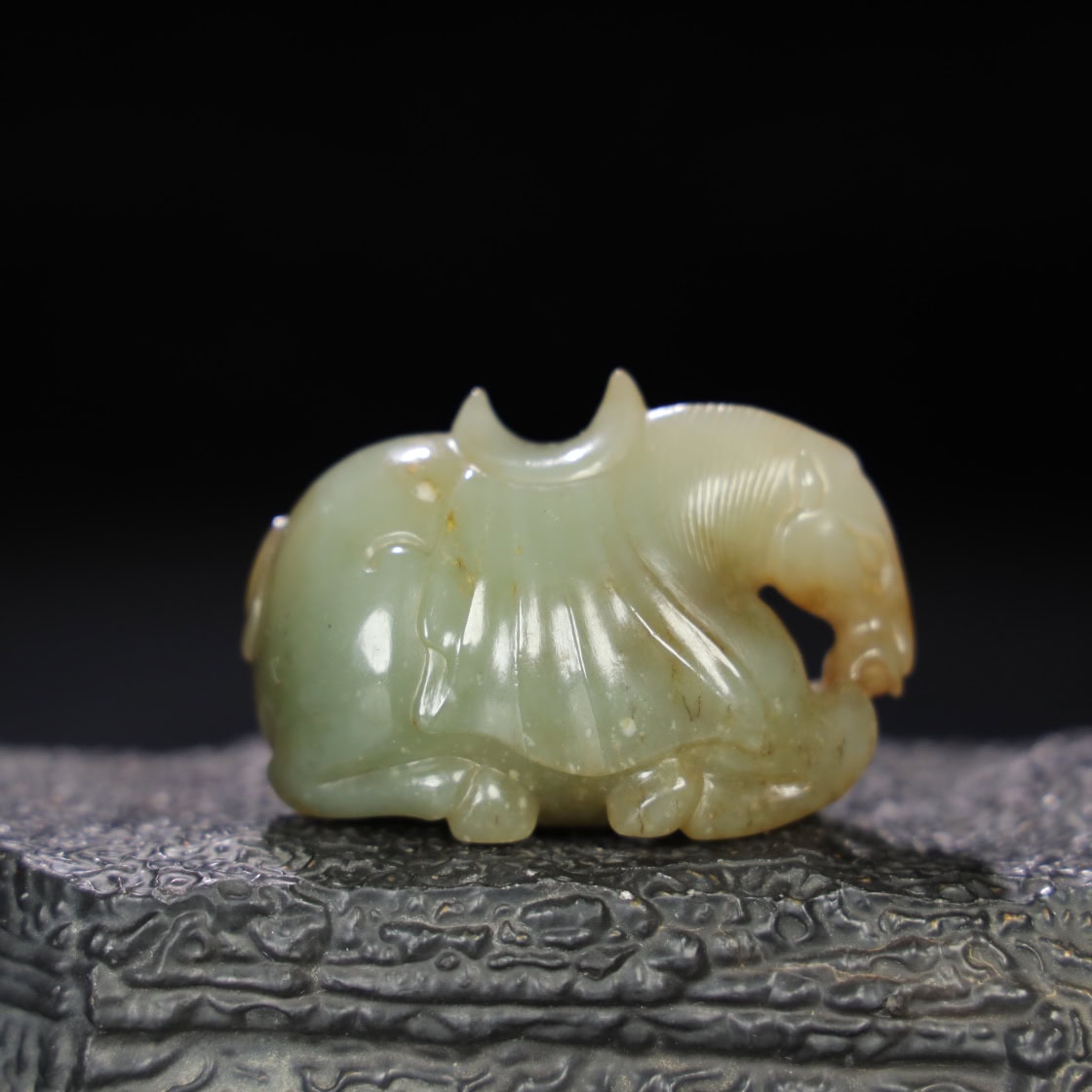 Chinese Natural Jade Carved Horses