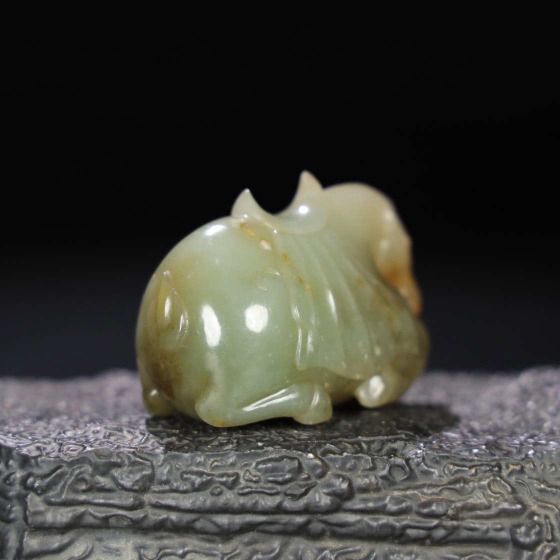 Chinese Natural Jade Carved Horses