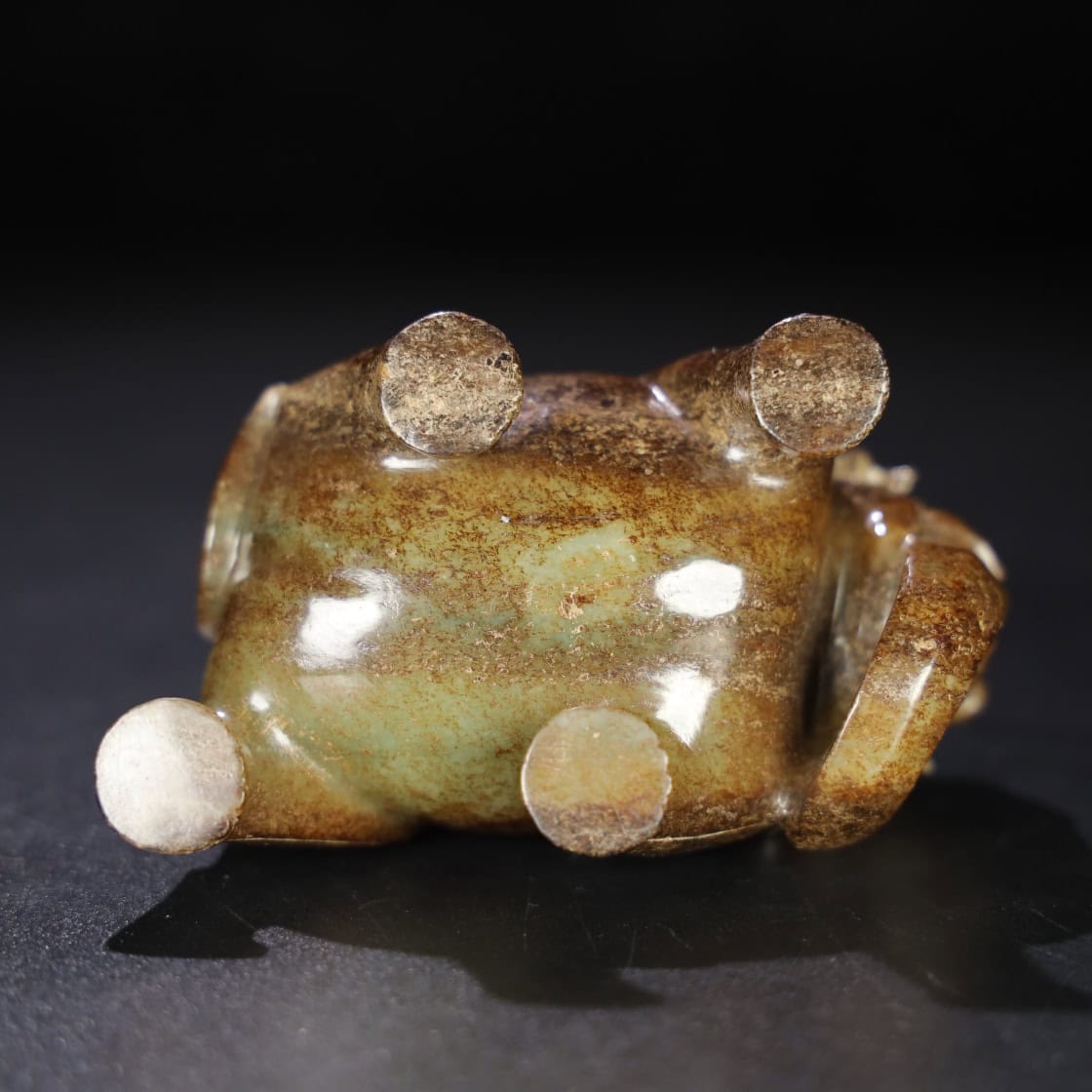 Chinese Natural Jade Carved Elephants