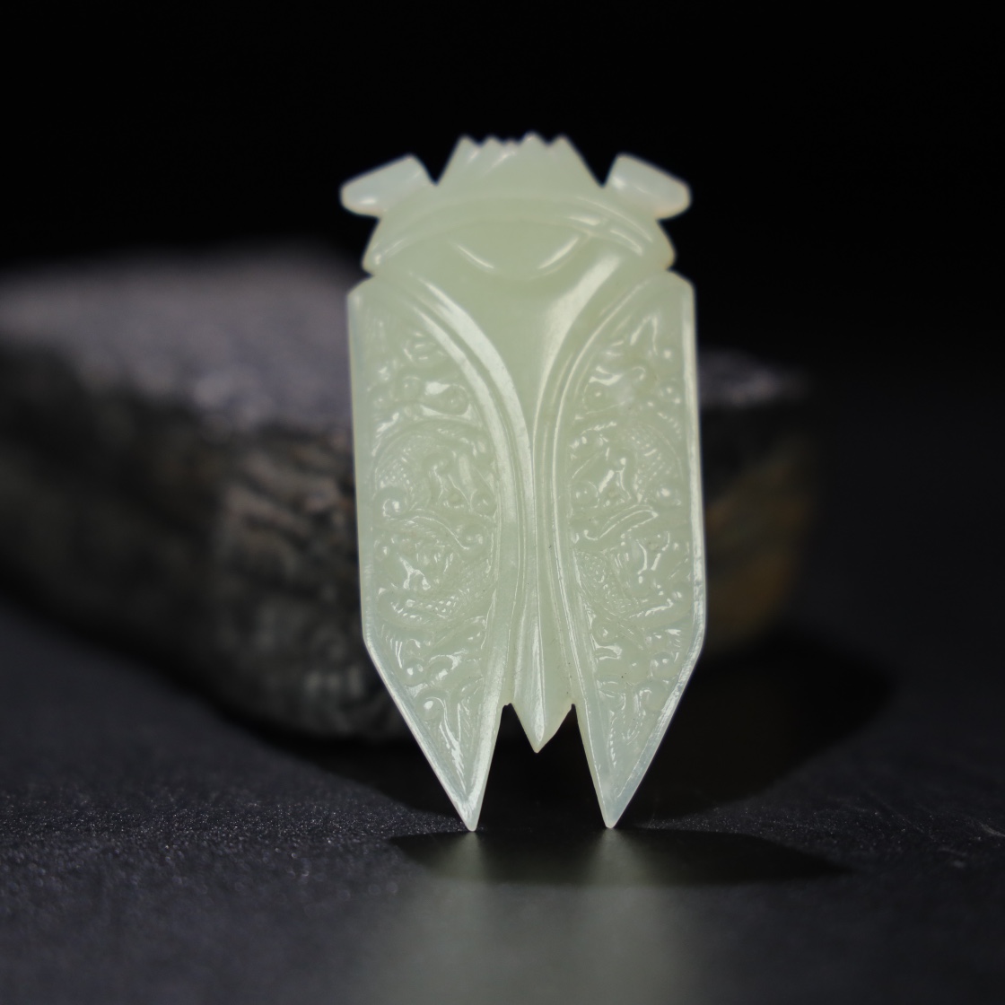 Chinese Natural Jade Carved Cicada