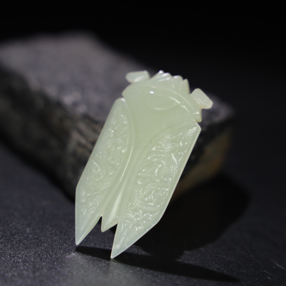 Chinese Natural Jade Carved Cicada