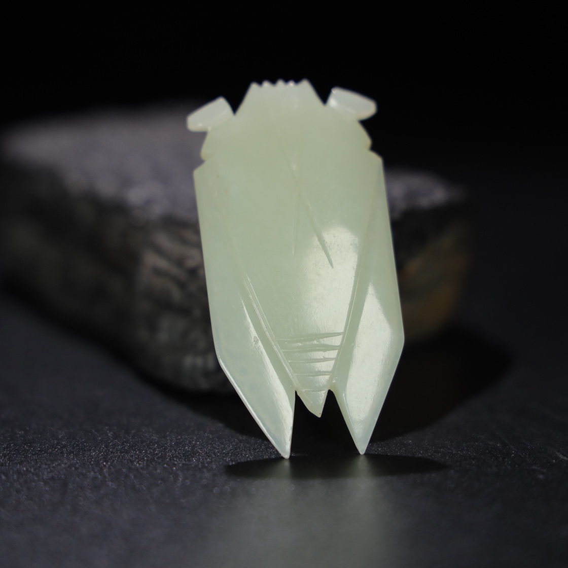 Chinese Natural Jade Carved Cicada