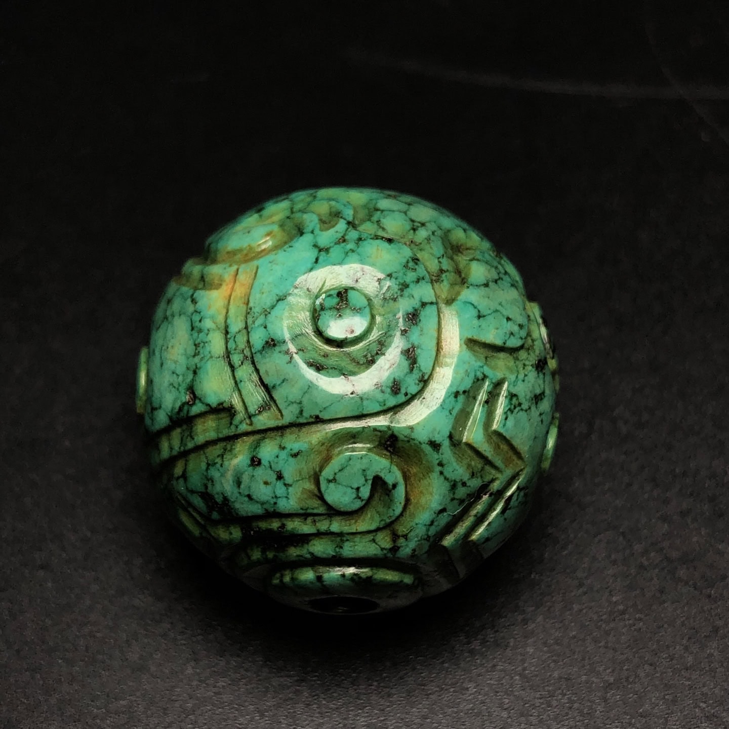 Chinese Natural Jade Carved Beads