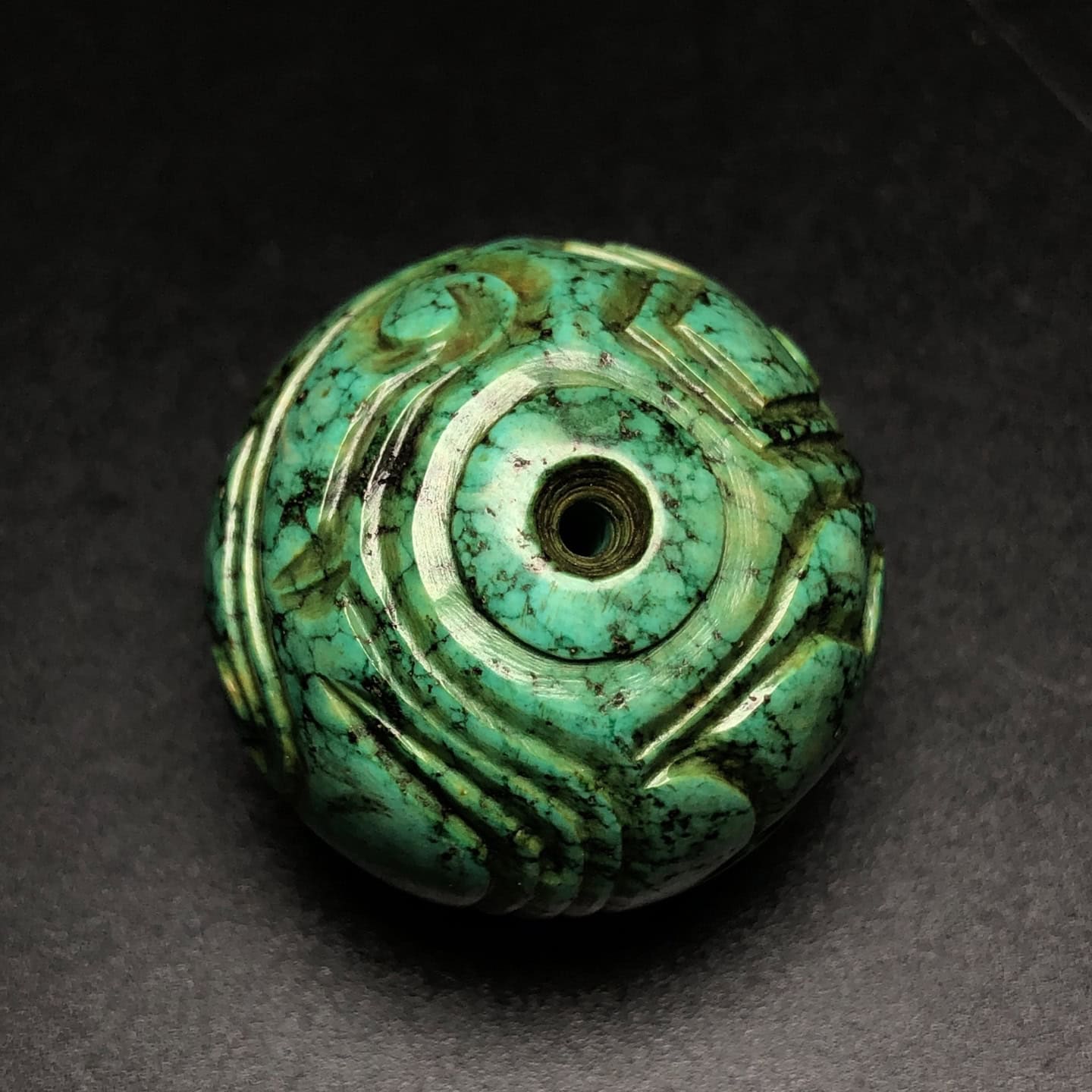 Chinese Natural Jade Carved Beads