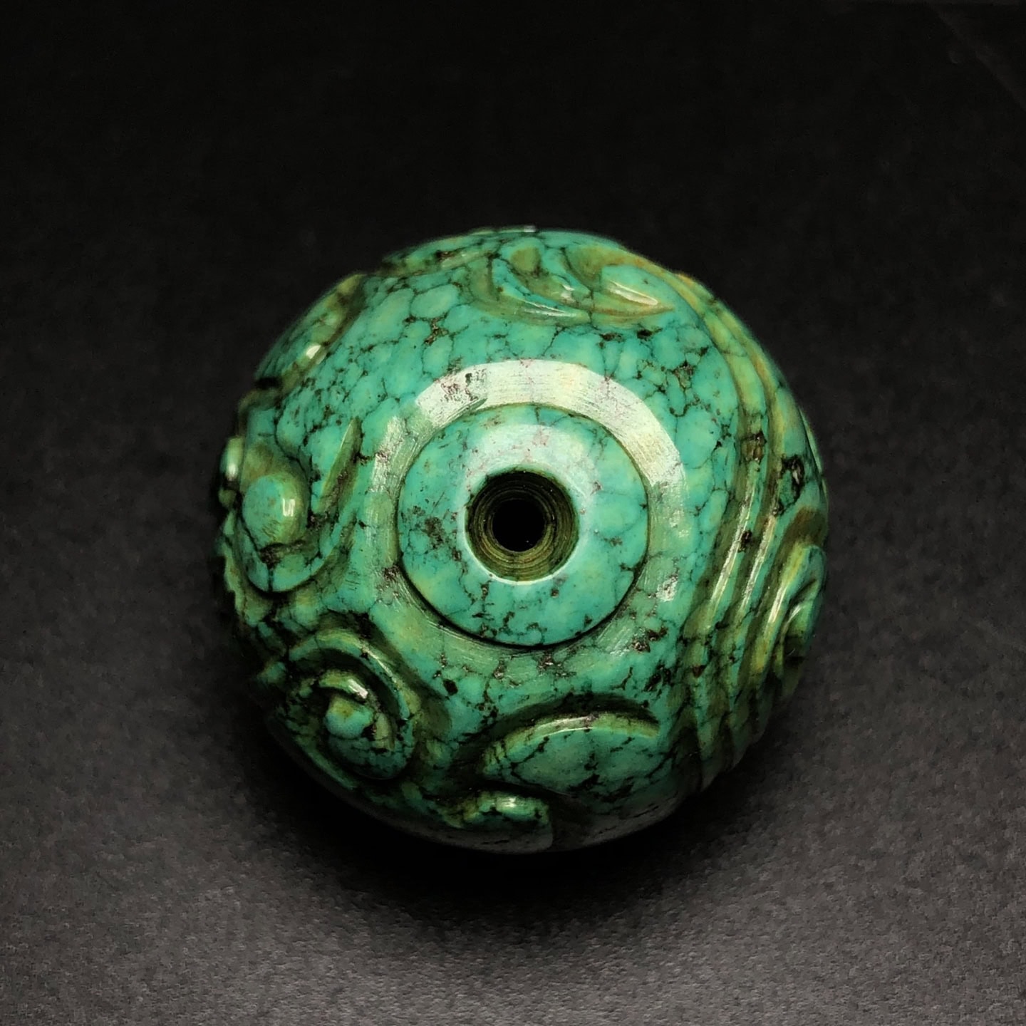 Chinese Natural Jade Carved Beads