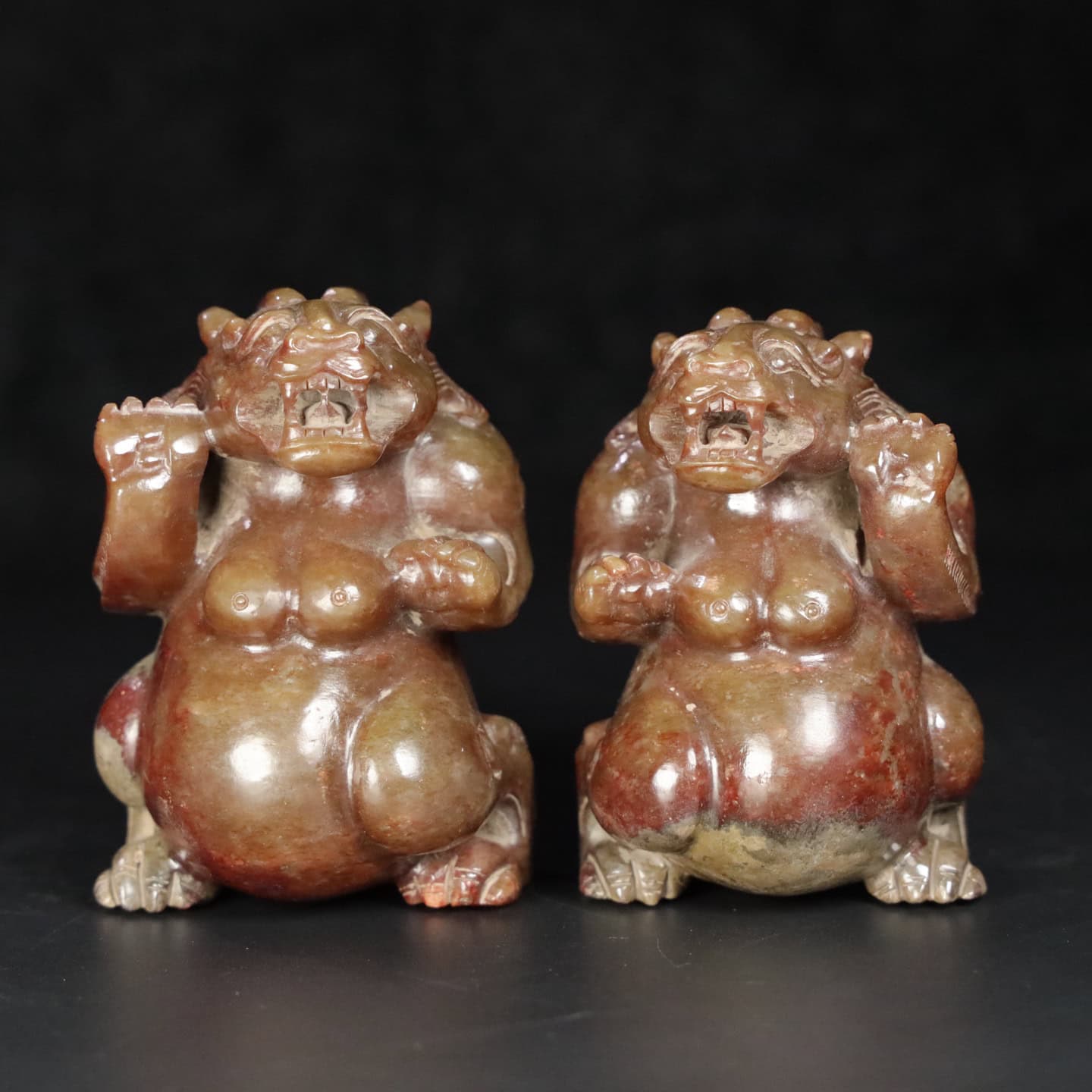 Chinese Natural Jade Carved Bear