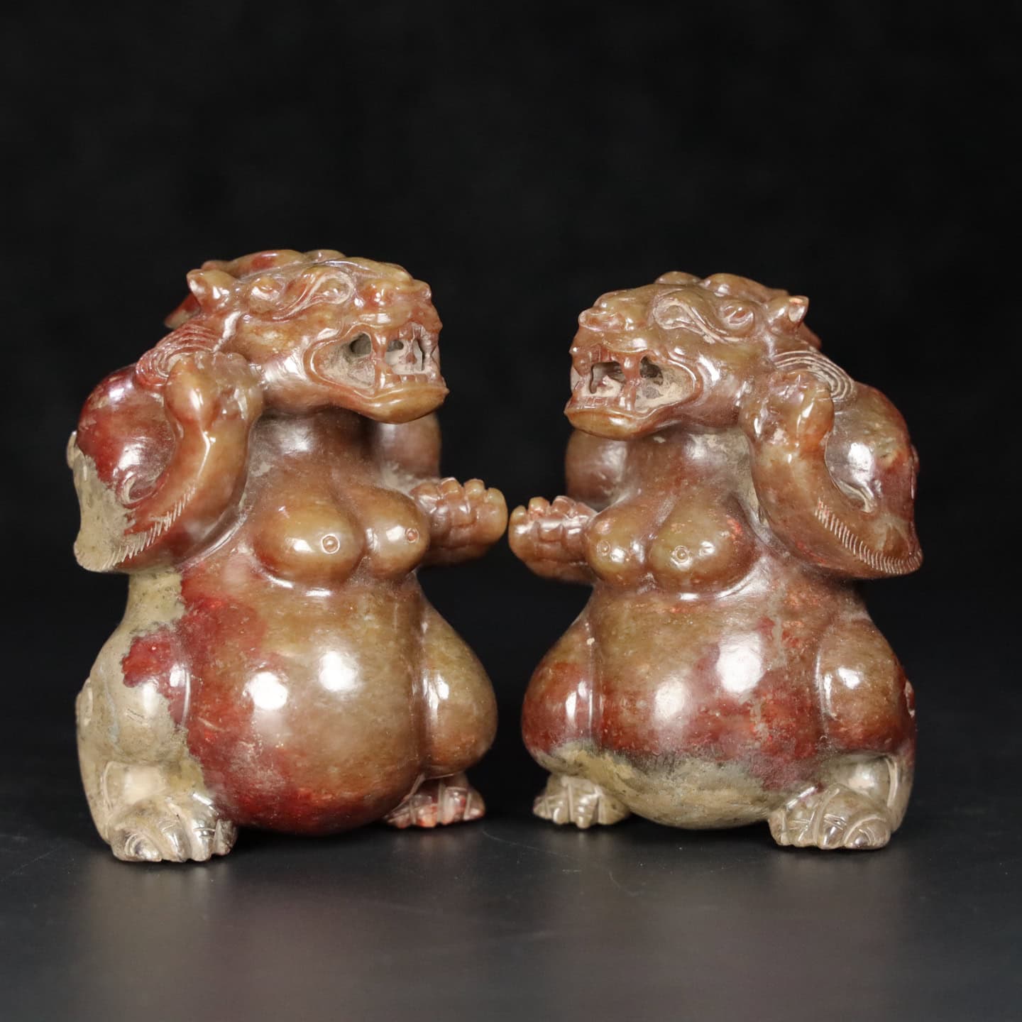 Chinese Natural Jade Carved Bear