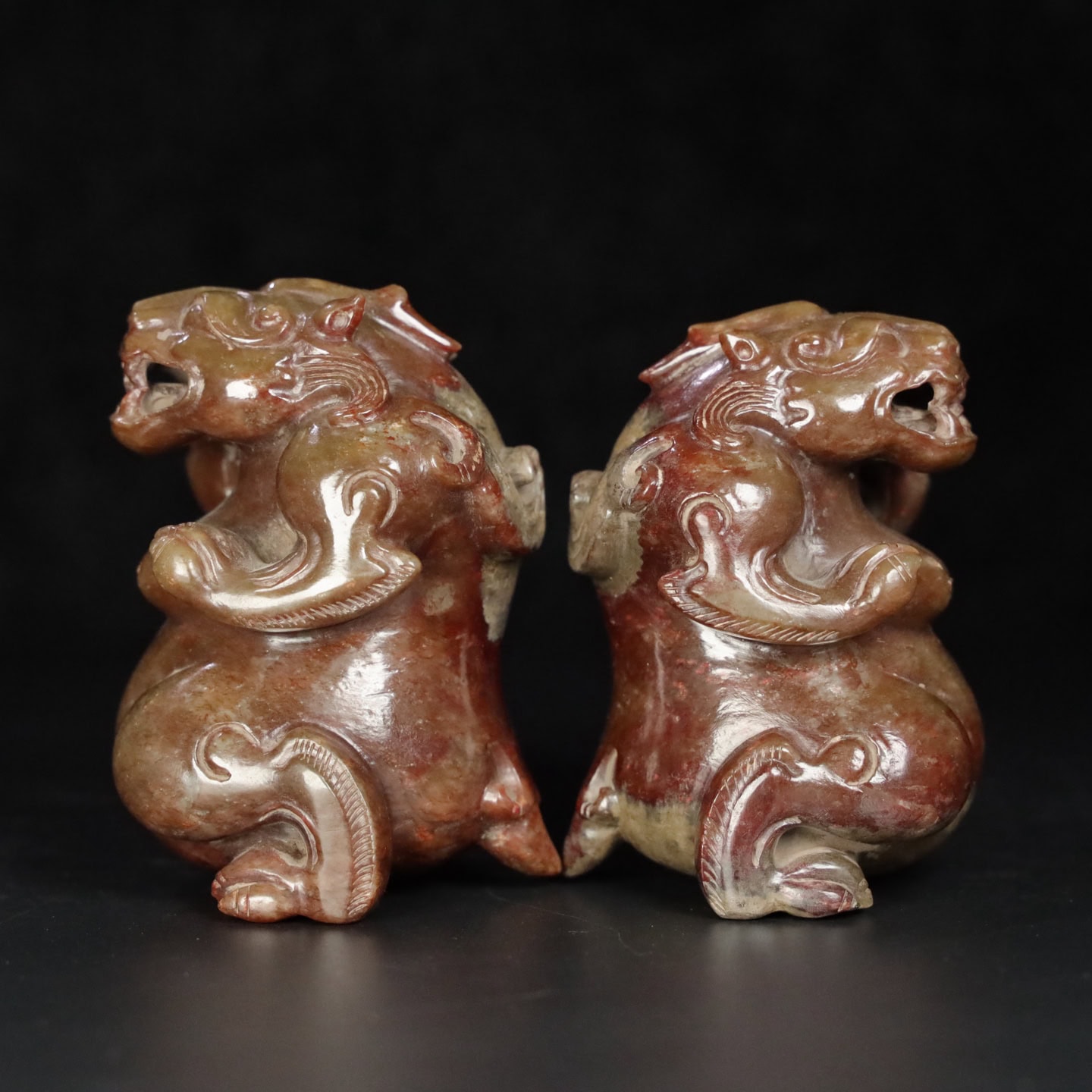 Chinese Natural Jade Carved Bear