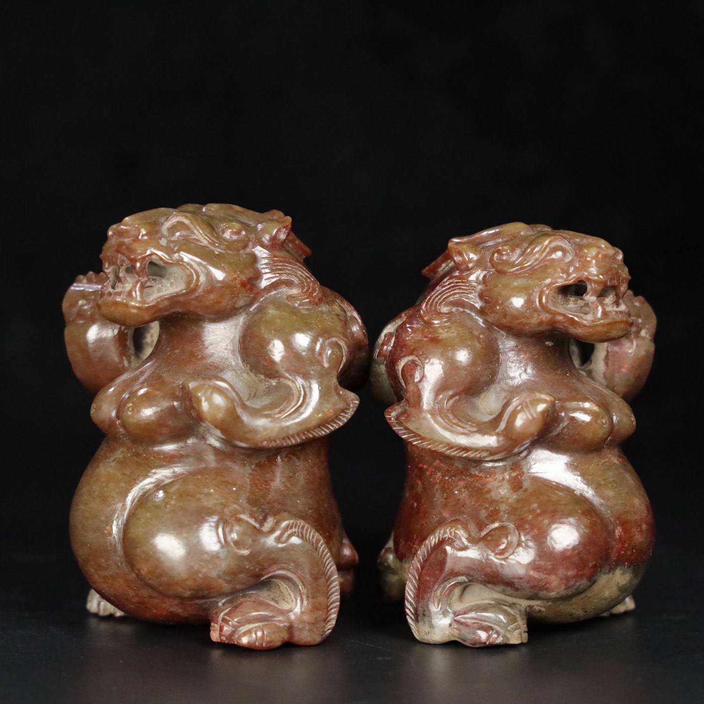 Chinese Natural Jade Carved Bear