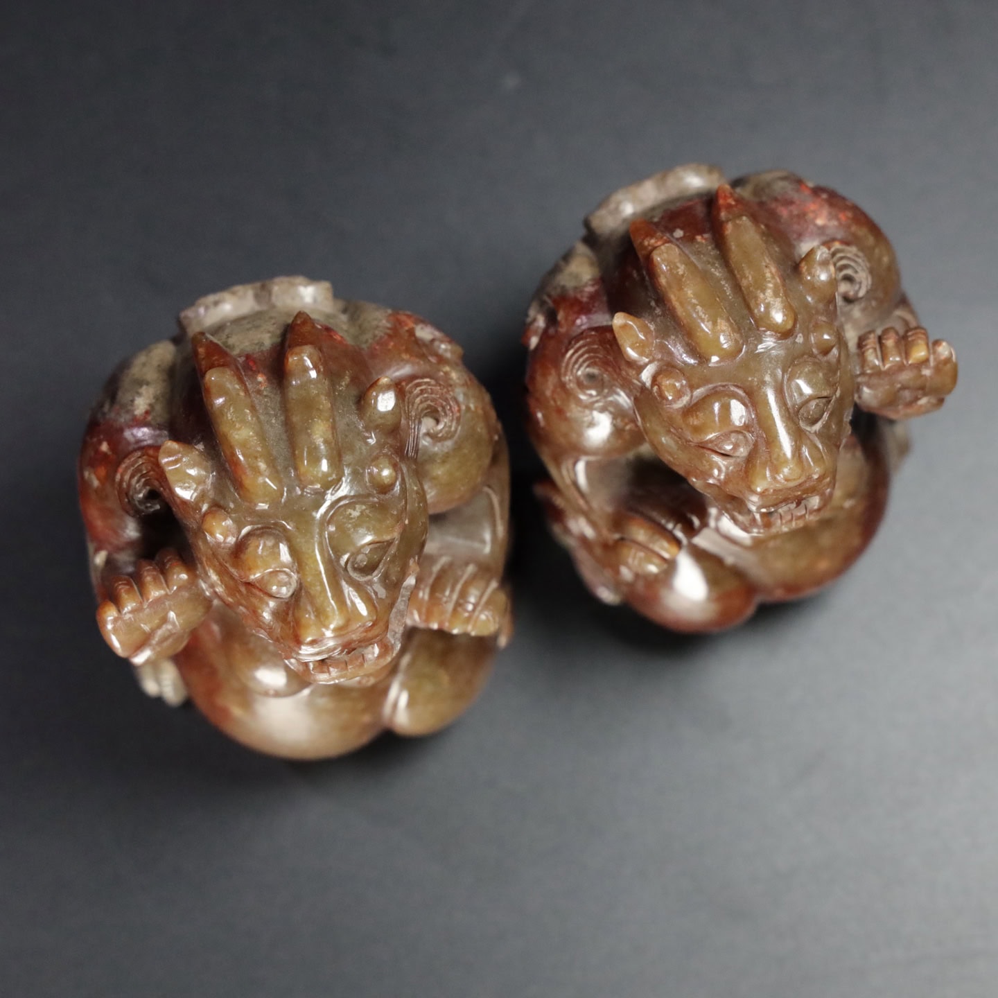 Chinese Natural Jade Carved Bear