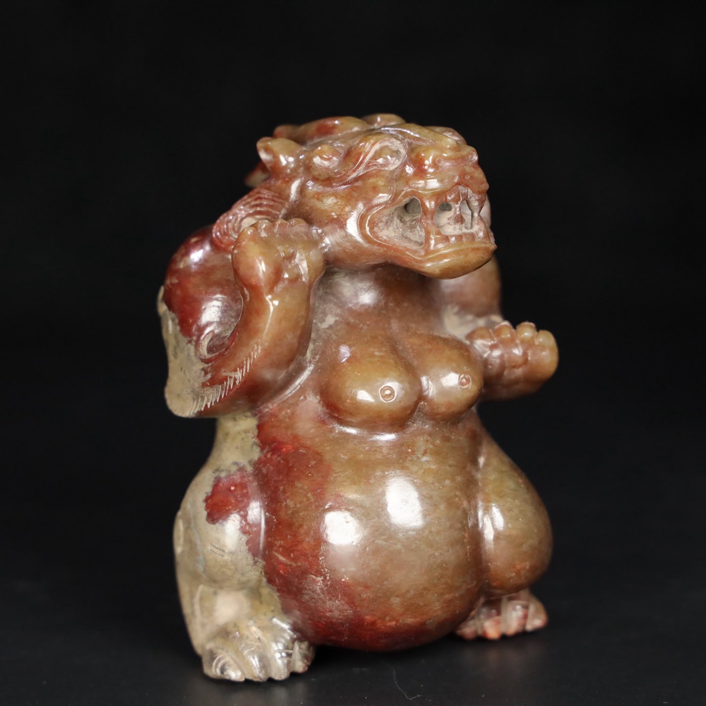 Chinese Natural Jade Carved Bear