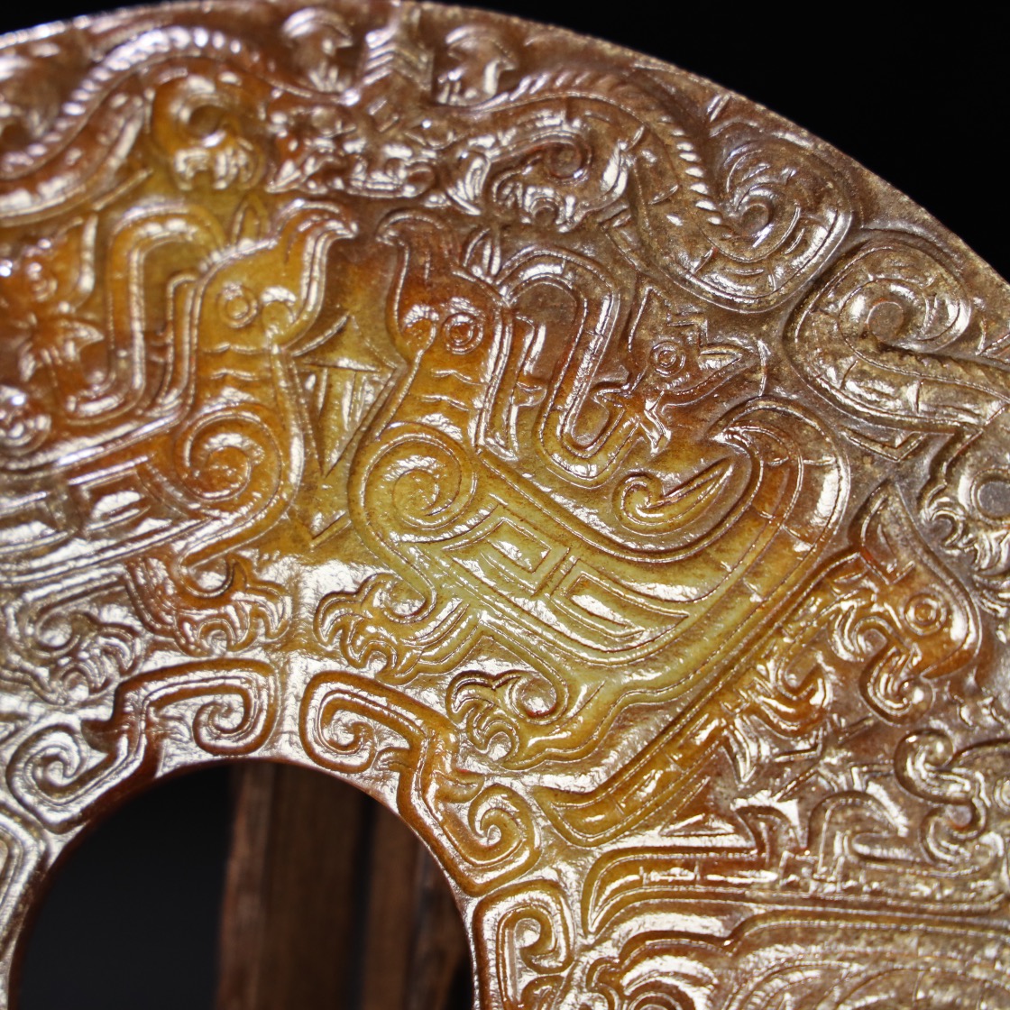 Chinese Natural Jade Carved Pendant