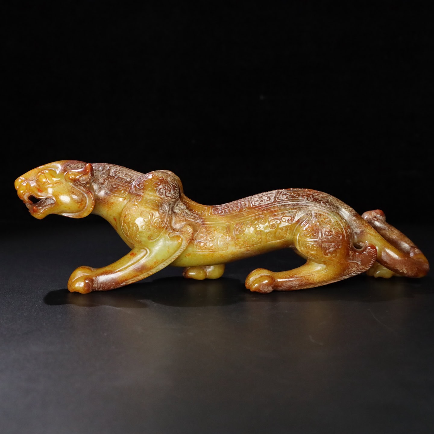 Chinese Natural Jade Carved Animal ornaments