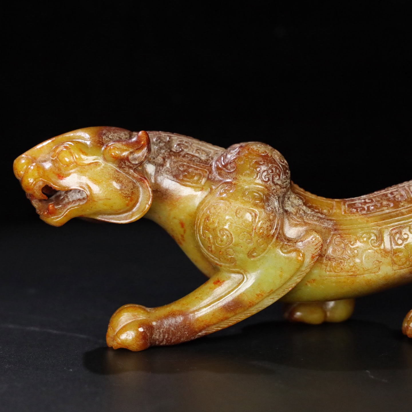 Chinese Natural Jade Carved Animal ornaments