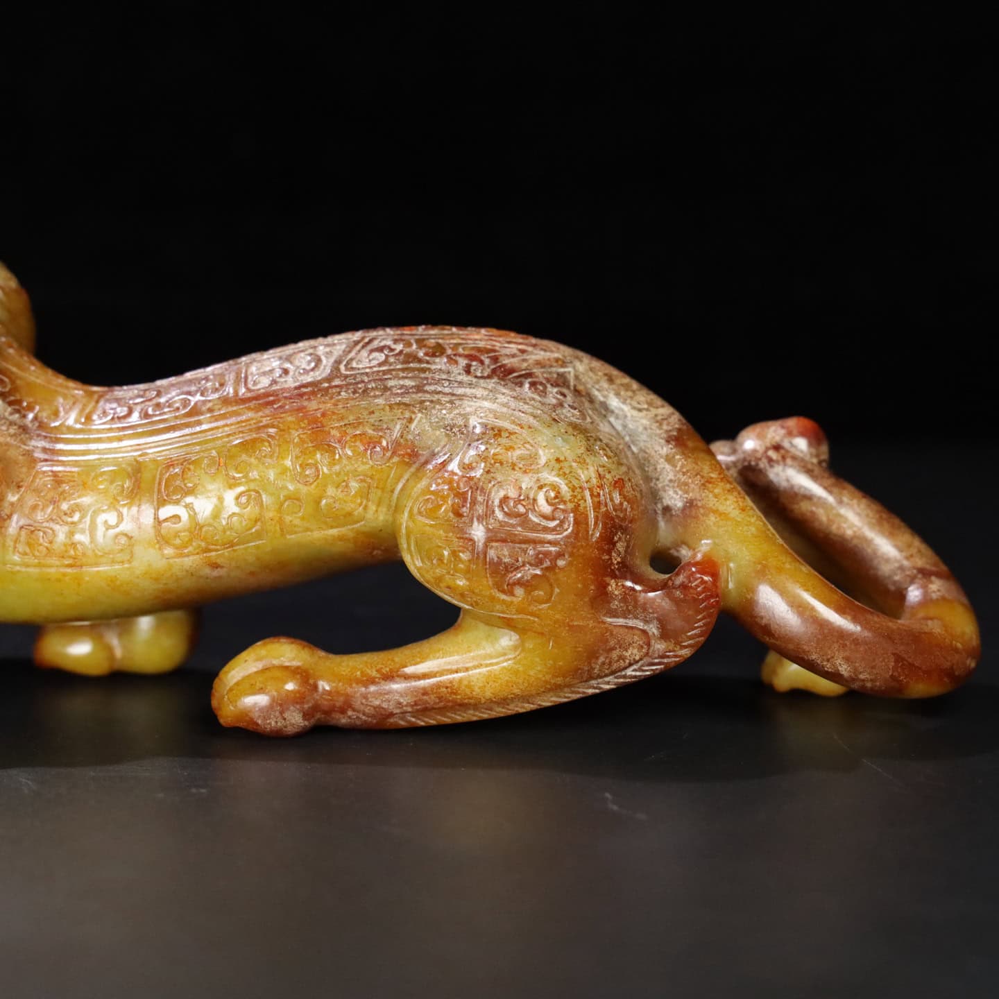 Chinese Natural Jade Carved Animal ornaments