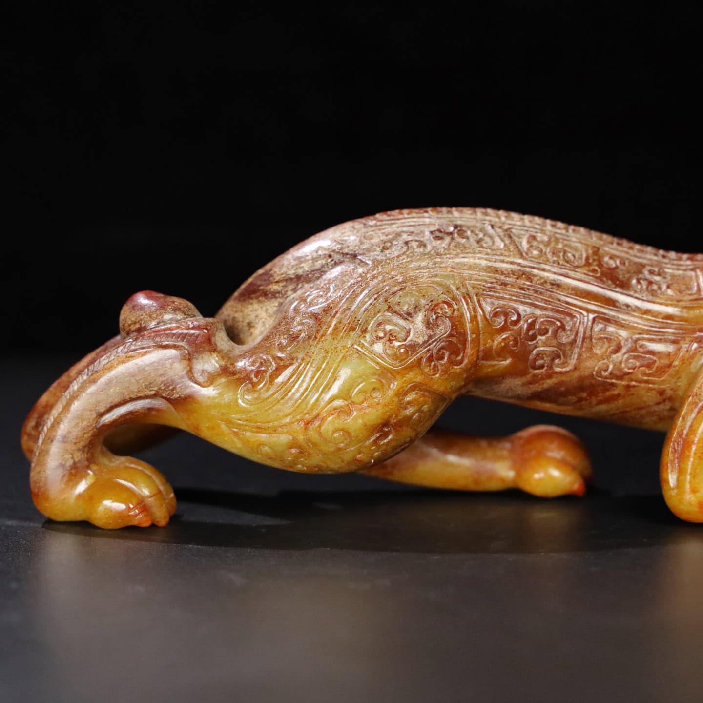 Chinese Natural Jade Carved Animal ornaments
