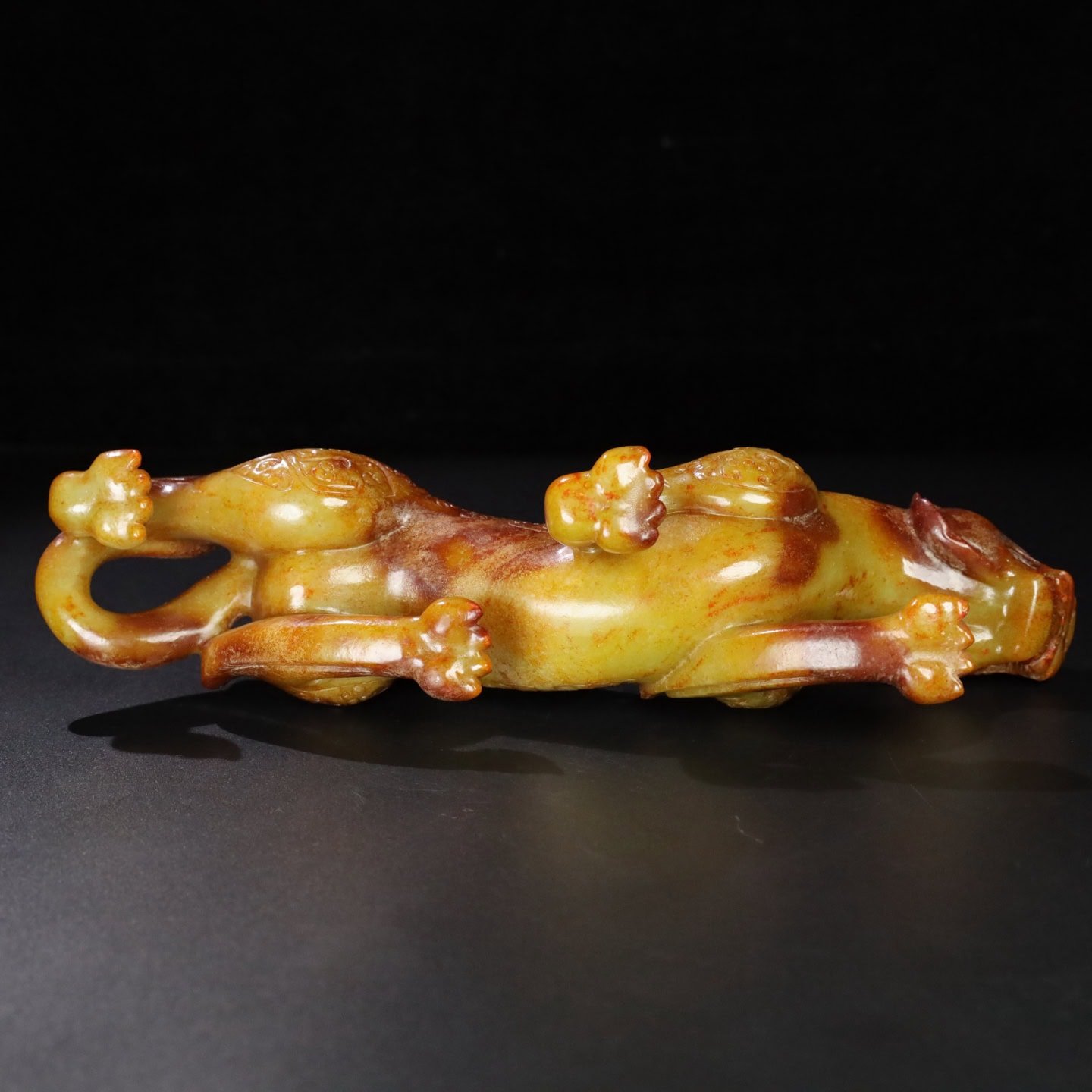 Chinese Natural Jade Carved Animal ornaments