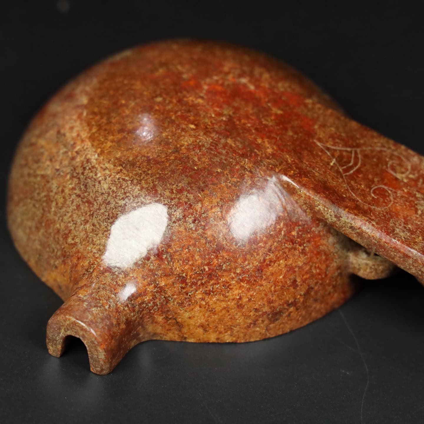Chinese Natural Jade Carved spoon