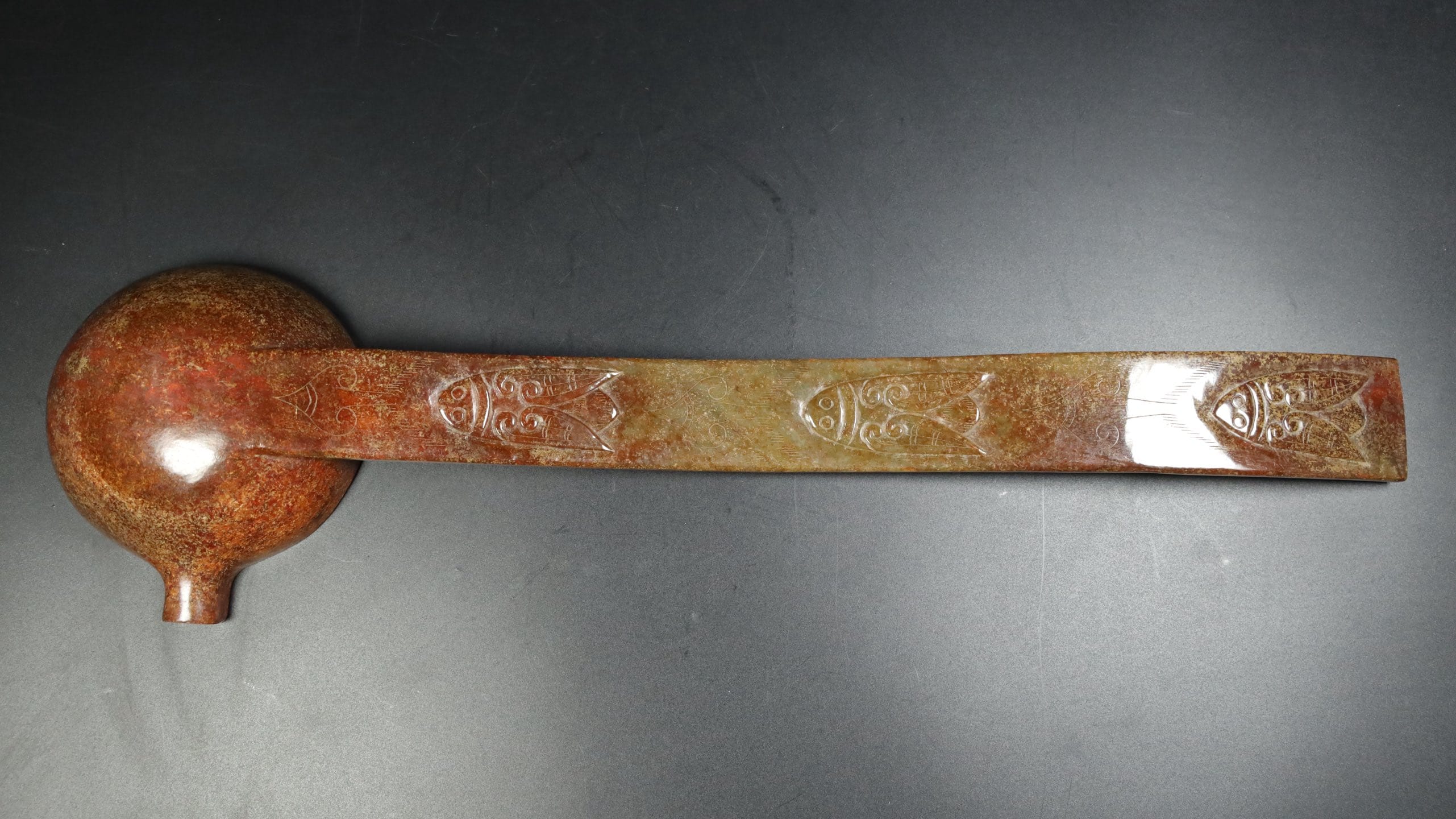 Chinese Natural Jade Carved spoon