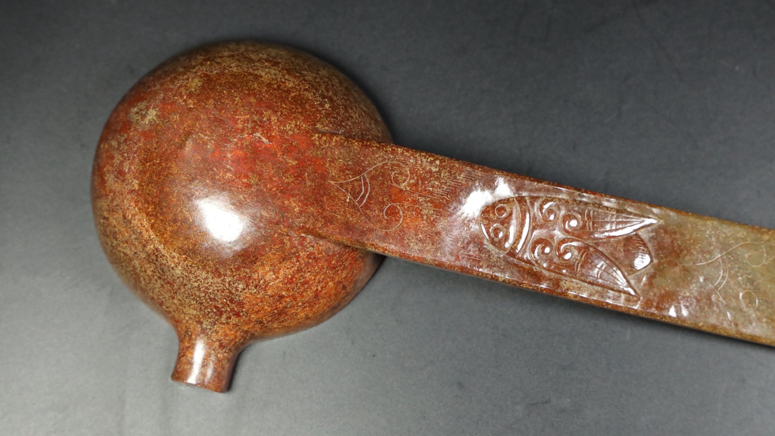 Chinese Natural Jade Carved spoon