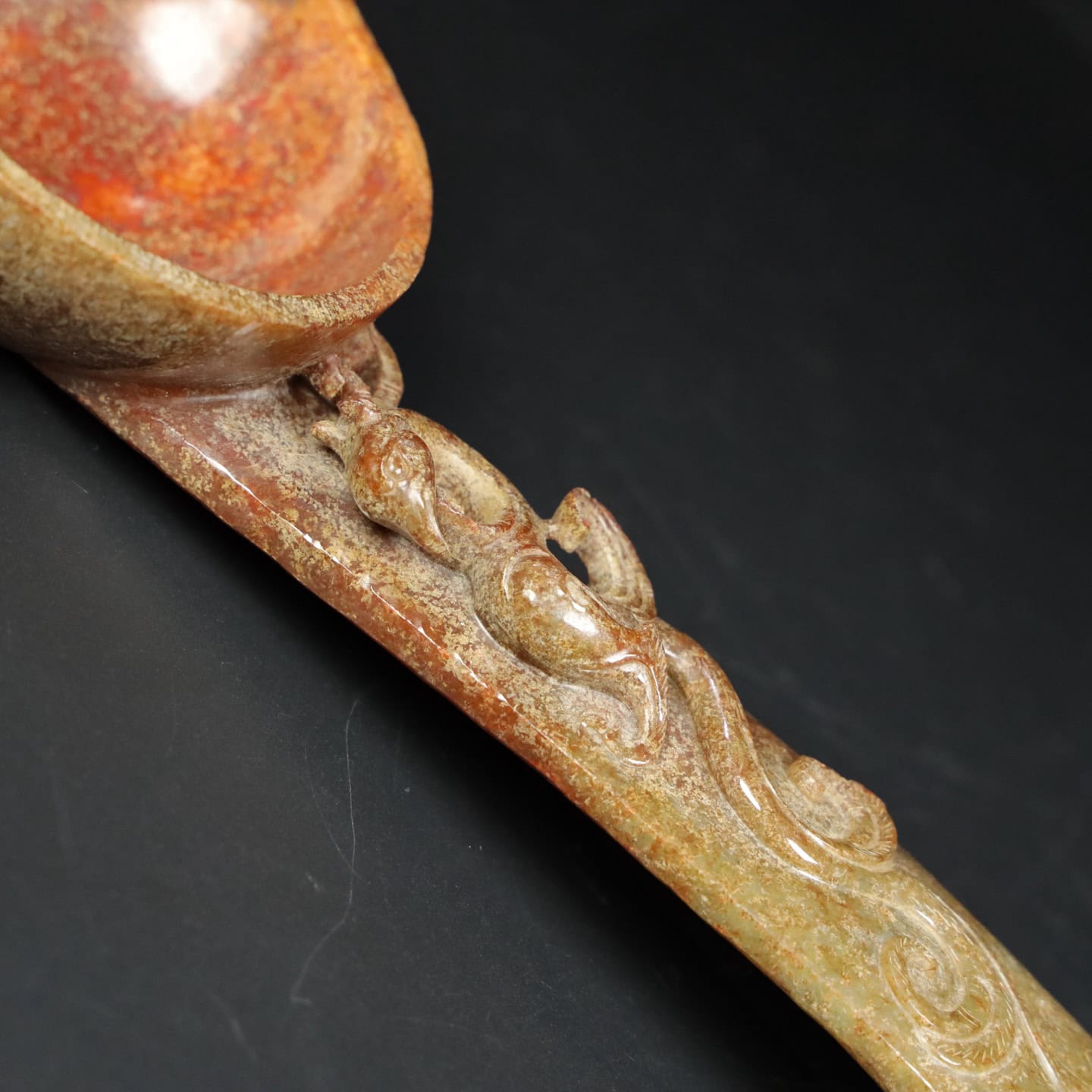 Chinese Natural Jade Carved spoon