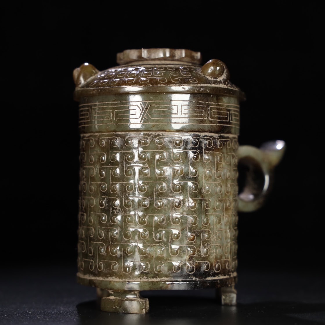 Chinese Natural Jade Carved Cups