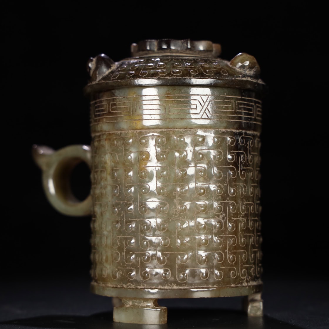 Chinese Natural Jade Carved Cups