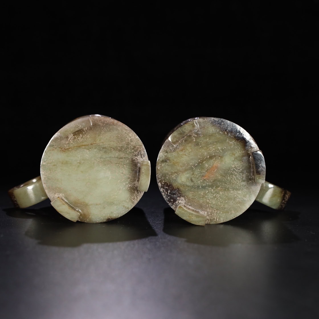 Chinese Natural Jade Carved Cups