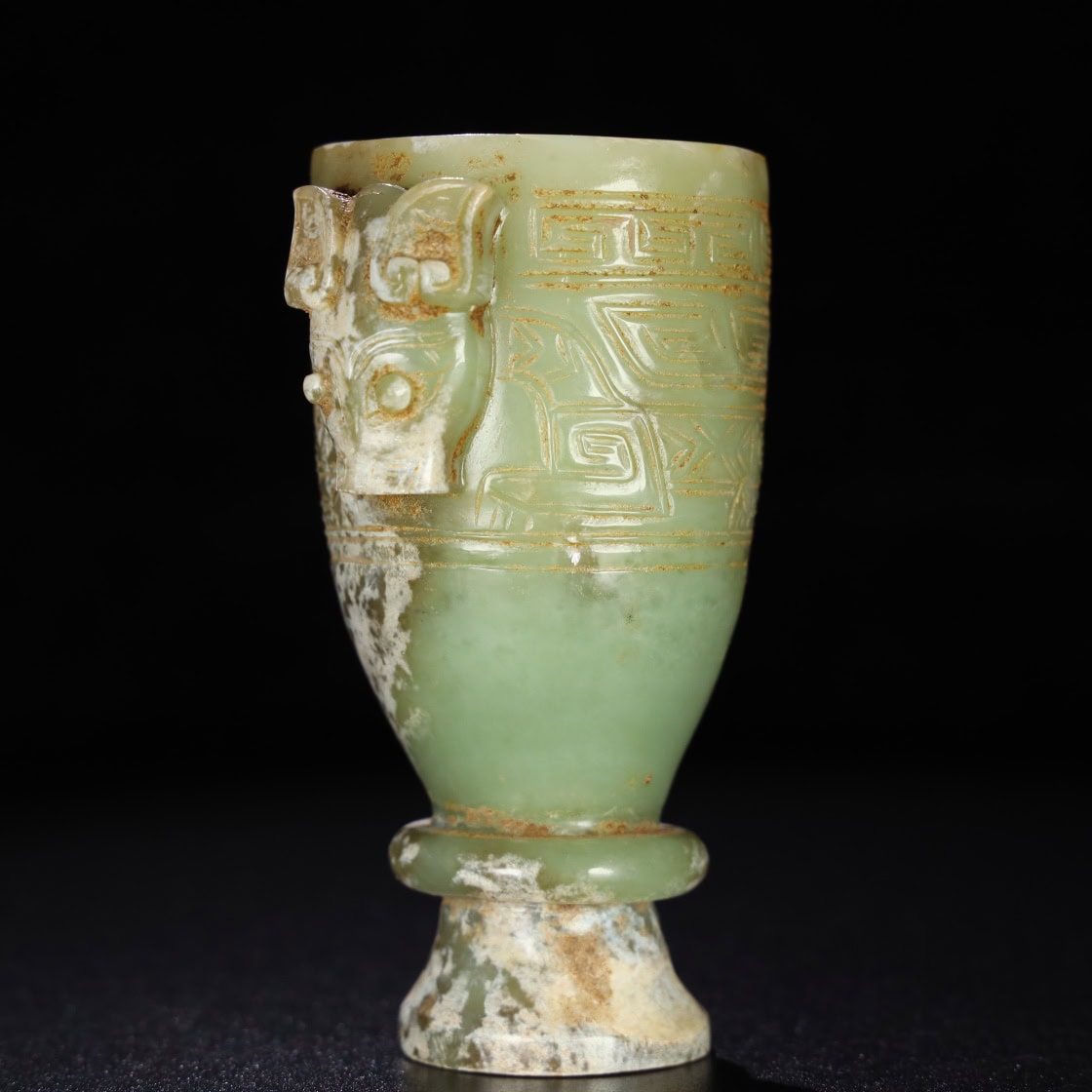 Chinese Natural Jade Carved Cups